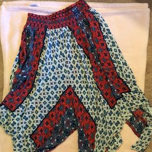 Asymmetrical beach skirt